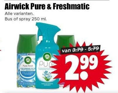 Airwick   luchtverfrisser folder aanbieding bij  Dirk - details