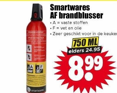 Smartwares   brandblusser folder aanbieding bij  Dirk - details