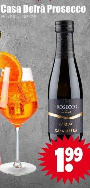 Casa Defra   prosecco folder aanbieding bij  Dirk - details