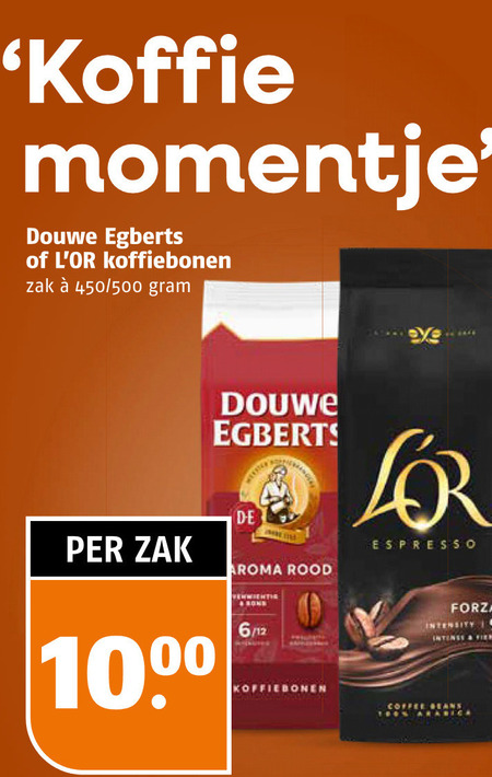 Douwe Egberts   koffiebonen folder aanbieding bij  Poiesz - details
