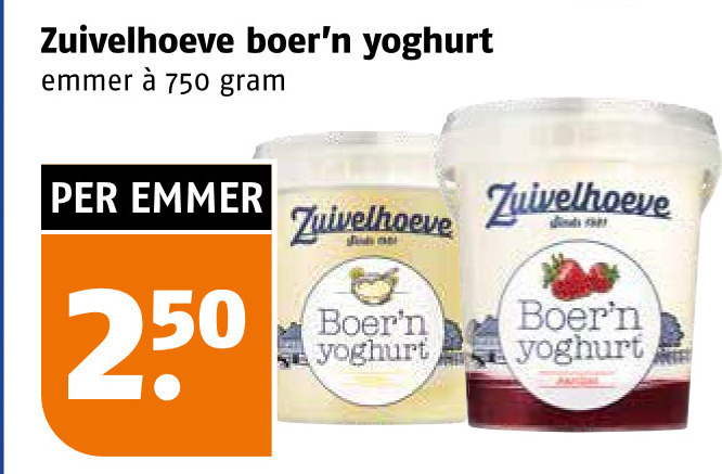 Zuivelhoeve   vruchtenyoghurt folder aanbieding bij  Poiesz - details