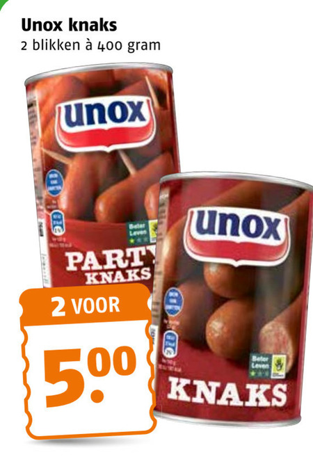 Unox   knakworst folder aanbieding bij  Poiesz - details
