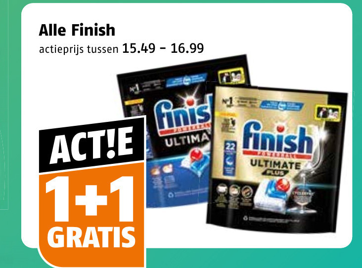 Finish   vaatwasmiddel folder aanbieding bij  Poiesz - details