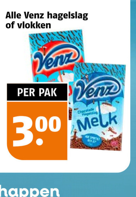 Venz   boterhamvlokken, hagelslag folder aanbieding bij  Poiesz - details