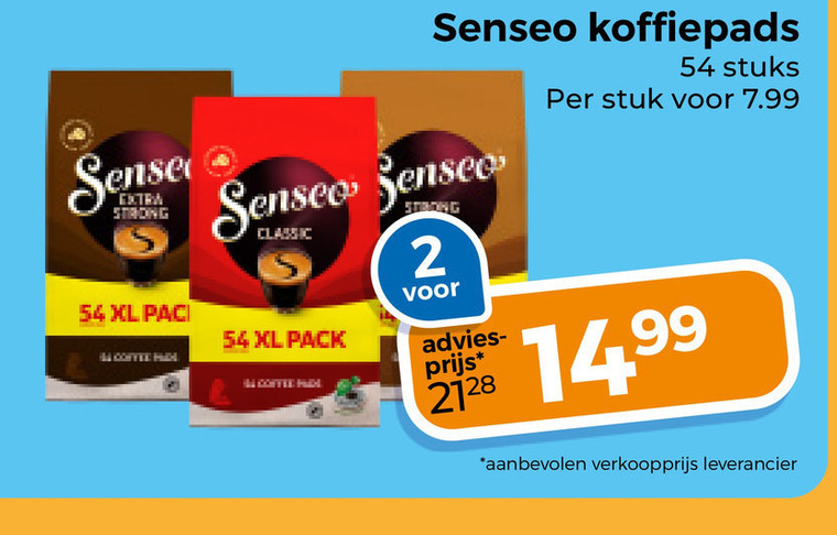 douwe egberts senseo koffiepads 2 sense strong xl pack coffee stuks stuk folder aanbieding bij Trekpleister Douwe Egberts Senseo koffiepad folder aanbieding bij Trekpleister - details