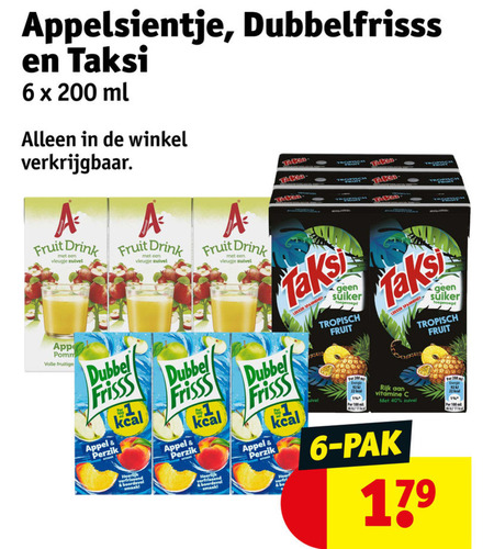 Dubbelfrisss   fruitdrank folder aanbieding bij  Kruidvat - details
