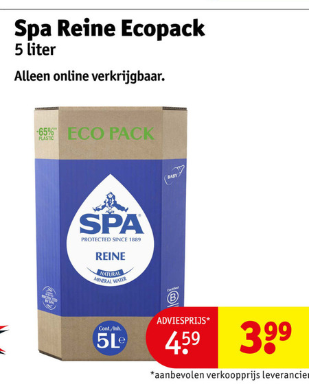 Spa   mineraalwater folder aanbieding bij  Kruidvat - details