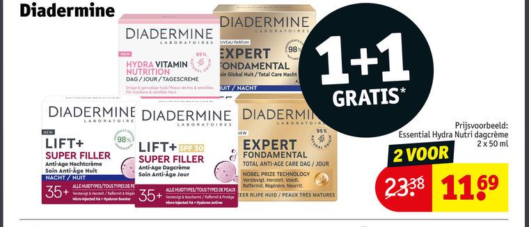 Diadermine   dagcreme, nachtcreme folder aanbieding bij  Kruidvat - details