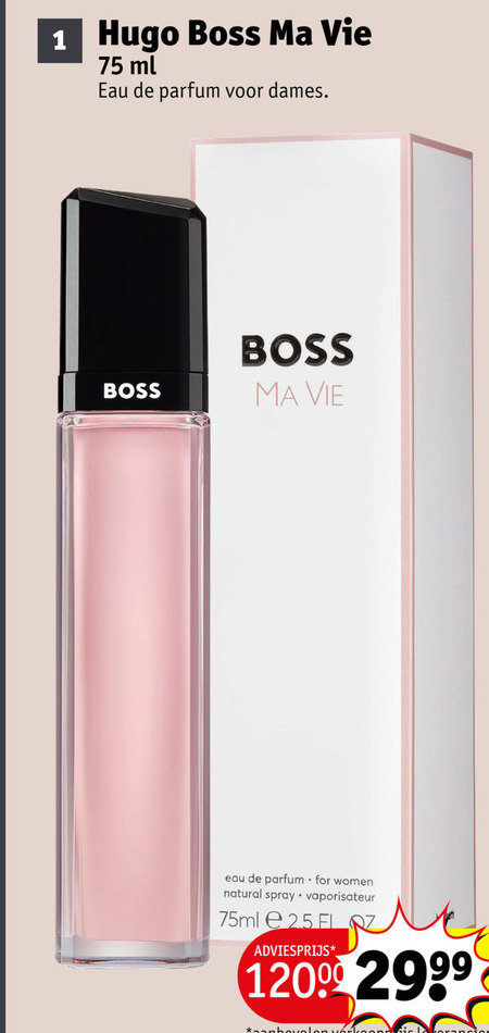 hugo boss eau de parfum 1 vie ml dames for women natural spray vaporisateur 75ml 2.5 folder aanbieding bij Kruidvat Hugo Boss eau de parfum folder aanbieding bij Kruidvat - details