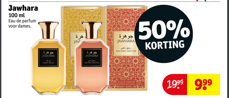 eau de parfum 50 100 ml dames sweet dates golden nectar tak vaporisateur natural spray oz folder aanbieding bij Kruidvat