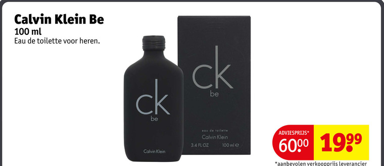 calvin klein eau de toilette 100 be ml heren oz folder aanbieding bij Kruidvat Calvin Klein eau de toilette folder aanbieding bij Kruidvat - details