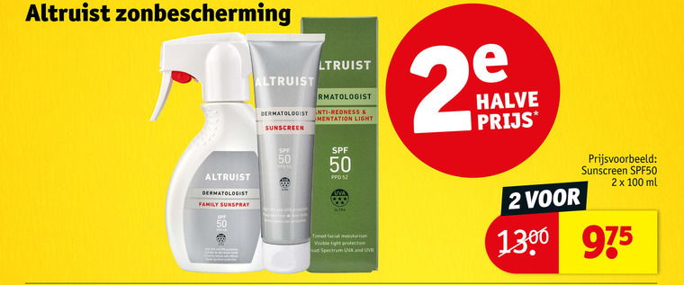 Altruist   zonnebrandolie folder aanbieding bij  Kruidvat - details