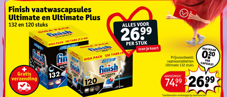 finish vaatwasmiddel 3 4 30 44 120 vaatwascapsules ultimate stuks giga pack tabs ball verzending stop ulti 26 99 stuk powerball scan kaart at vaatwastabletten capsule folder aanbieding bij Kruidvat Finish vaatwasmiddel folder aanbieding bij Kruidvat - details