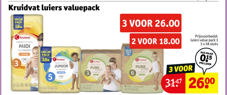 Kruidvat Huismerk   luiers folder aanbieding bij  Kruidvat - details