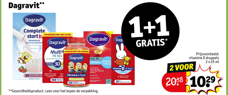 Dagravit   multivitaminen folder aanbieding bij  Kruidvat - details