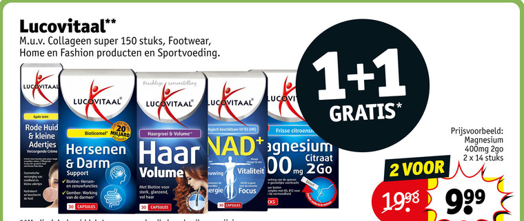 lucovitaal voedingssupplement 1 2 14 20 30 150 1998 collageen super stuks footwear home fashion sportvoeding samenstelling da egale teint rode huid kleine verzorgende nourrissante pour peau rouge creme haut aderchen cosmetische verzorging roodheid hydrateert beschermt bacterie haargroei volume logisch beschikbare vit lucoviTAAL frisse hersenen haar magnesium darm support biotine gember werking darmen capsules glanzend punt activeert draagt mentale focus citraat spieren geestelijke veerkracht oor botten complex b5 der water nemen folder aanbieding bij Kruidvat Lucovitaal voedingssupplement folder aanbieding bij Kruidvat - details