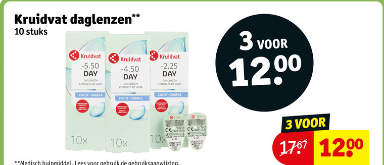 Kruidvat Huismerk   daglenzen folder aanbieding bij  Kruidvat - details
