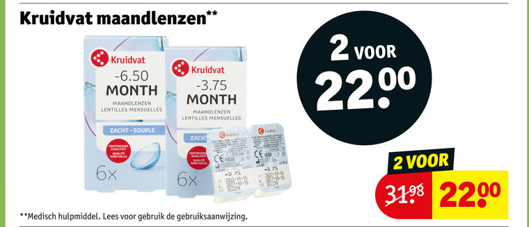 Kruidvat Huismerk   maandlenzen folder aanbieding bij  Kruidvat - details