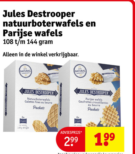 Jules Destrooper   wafels folder aanbieding bij  Kruidvat - details