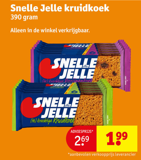 snelle jelle ontbijtkoekrepen kruidkoek folder aanbieding bij Kruidvat Snelle Jelle ontbijtkoekreep folder aanbieding bij Kruidvat - details