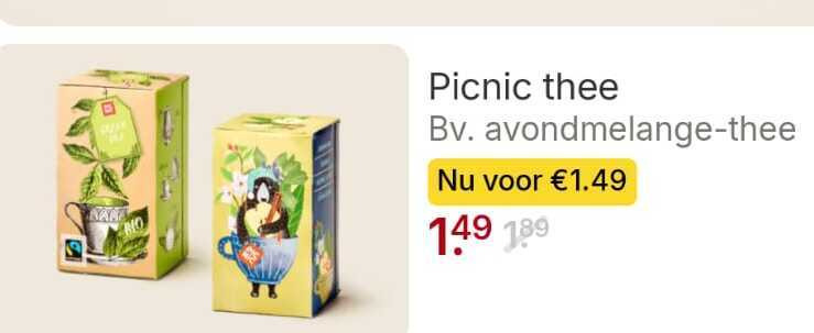 Picnic   thee folder aanbieding bij  Picnic - details