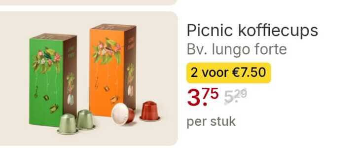 Picnic   koffiecups folder aanbieding bij  Picnic - details