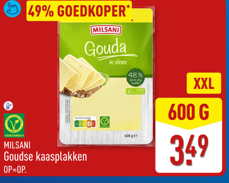 Milsani   kaasplakken folder aanbieding bij  Aldi - details