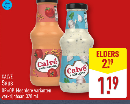 calve snacksaus 219 320 whisky cocktail saus meerdere ml knoflook elders folder aanbieding bij Aldi Calve snacksaus folder aanbieding bij Aldi - details