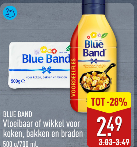 blue band margarine olie en vetten 2 28 100 500 700 koken bakken braden vloeibaar wikkel ml plantaardig vitamine folder aanbieding bij Aldi Blue Band margarine, olie en vetten folder aanbieding bij Aldi - details