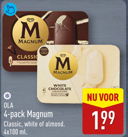 Magnum   ijslollies folder aanbieding bij  Aldi - details