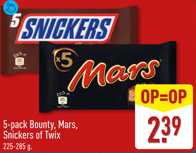 Snickers   chocoladereep folder aanbieding bij  Aldi - details