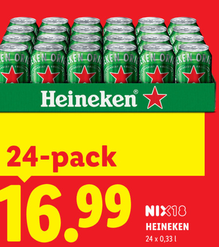 Heineken   blikje bier folder aanbieding bij  Lidl - details