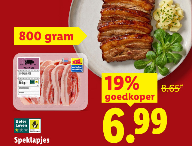 speklapjes 19 varken ge beter leven voordeel goedkoper folder aanbieding bij Lidl
