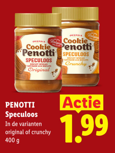 duo penotti speculaaspasta 400 originale bel cookie speculoos biscuit spread aux biscuits original crunchy folder aanbieding bij Lidl Duo Penotti speculaaspasta folder aanbieding bij Lidl - details