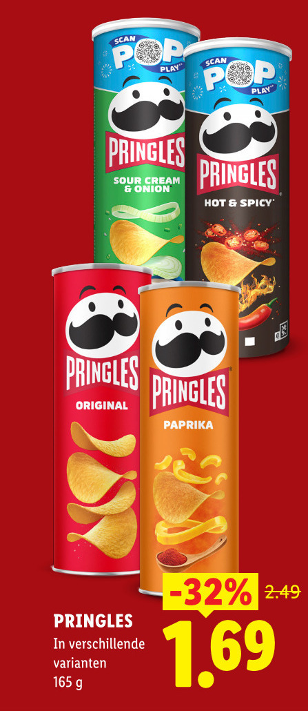 Pringles   chips folder aanbieding bij  Lidl - details