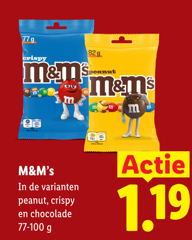 m en ms chocolade chocoladepindas crispy peanut folder aanbieding bij Lidl M en Ms chocoladepindas, chocolade folder aanbieding bij Lidl - details
