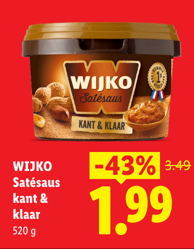 wijko satesaus kant klaar folder aanbieding bij Lidl Wijko satesaus folder aanbieding bij Lidl - details