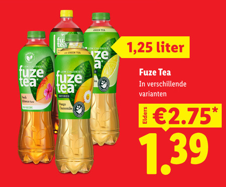 Fuze Tea   ice tea folder aanbieding bij  Lidl - details