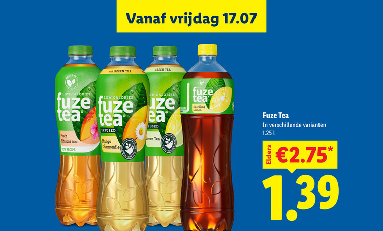 Fuze Tea   ice tea folder aanbieding bij  Lidl - details