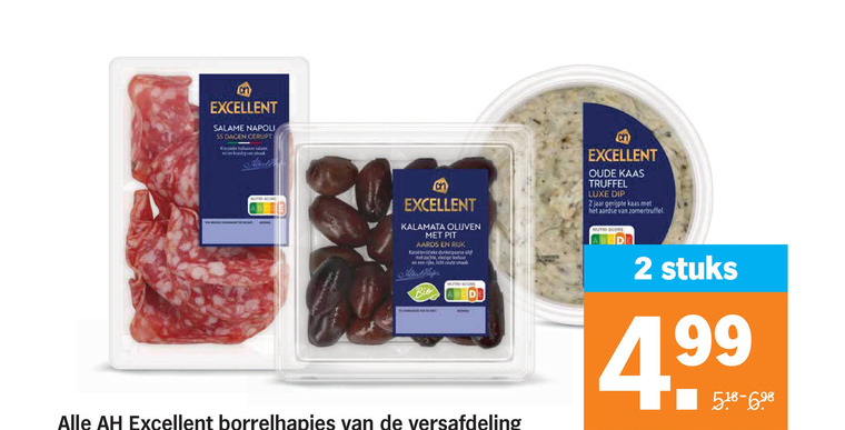 tapas 2 55 excellent salame napoli dagen salami kalamata olijven pit aards rijk karakteristieke licht bio score borrelhapjes versafdeling oude kaas truffel luxe dip jaar gerijpte aardse zomertruffel nutri stuks folder aanbieding bij Albert Heijn