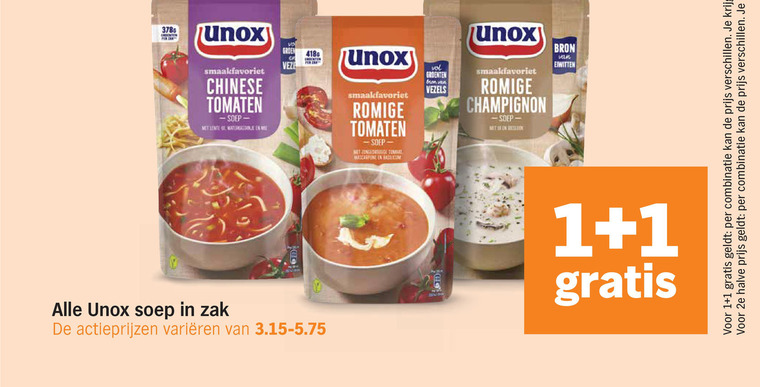 Unox   soep folder aanbieding bij  Albert&nbsp;Heijn - details
