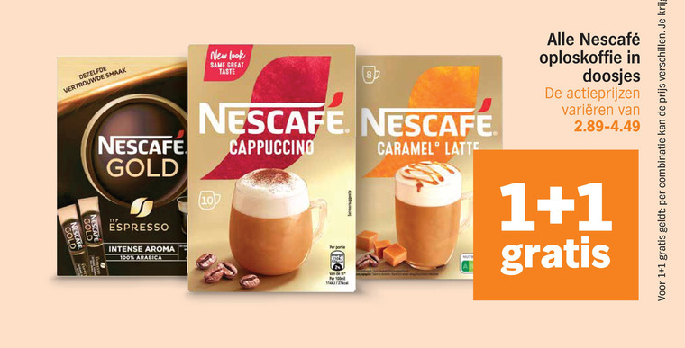 Nescafe   oploskoffie folder aanbieding bij  Albert&nbsp;Heijn - details
