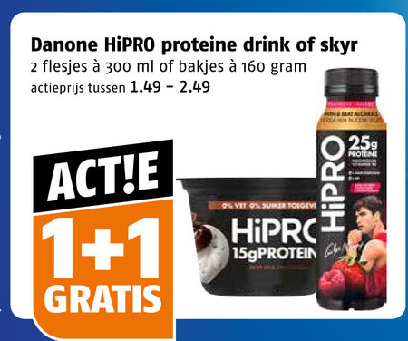 Hipro   drinkyoghurt folder aanbieding bij  Poiesz - details