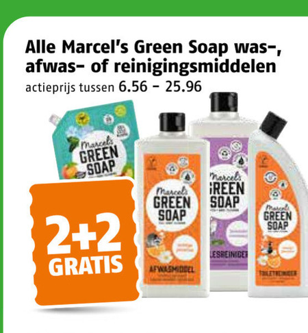 Marcels Green Soap   allesreiniger, afwasmiddel folder aanbieding bij  Poiesz - details