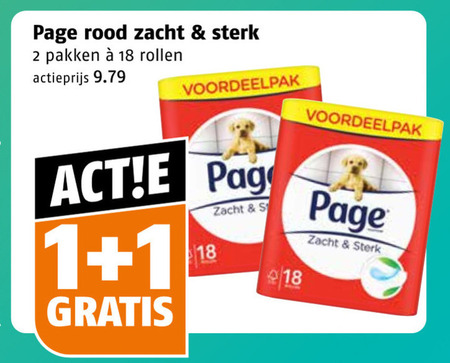 page toiletpapier 1 2 18 rood zacht pakken rollen actieprijs folder aanbieding bij Poiesz Page toiletpapier folder aanbieding bij Poiesz - details