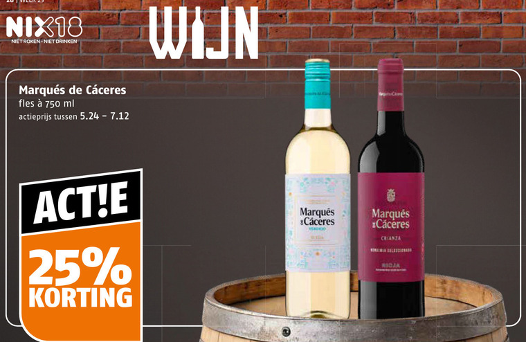 witte wijn rode 18 25 750 roken drinken fles ml actieprijs crianza rioja folder aanbieding bij Poiesz