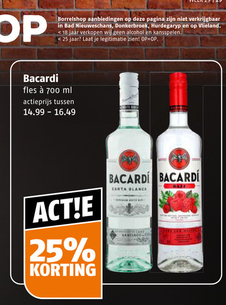Bacardi   rum folder aanbieding bij  Poiesz - details
