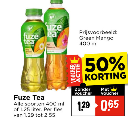 Fuze Tea   ice tea folder aanbieding bij  Vomar - details