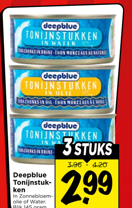 Deepblue   tonijn in blik folder aanbieding bij  Vomar - details