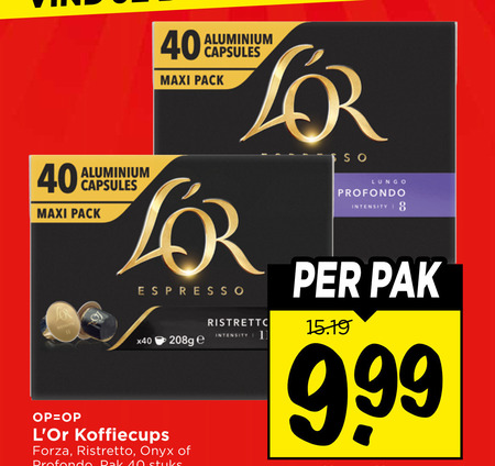 Douwe Egberts L Or   koffiecups folder aanbieding bij  Vomar - details